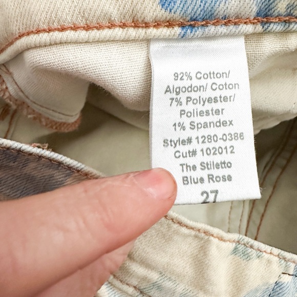 CURRENT ELLIOT The Stiletto Blue Rose Ankle Jean - Picture 5 of 10